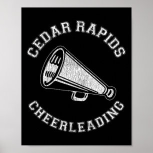 Poster Cedar Rapids Cheer en détresse Rétro 90's Cheerlea