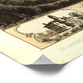 Poster Cedar Rapids Iowa 1868 Antique Panoramic Map (Coin)