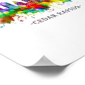 Poster Cedar Rapids Iowa Skyline (Coin)