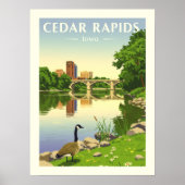 Poster Cedar Rapids Iowa vintage (Devant)