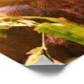 Poster Cèdre jaune cire oiseau naissant Abstrait (Coin)