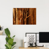 Poster Cèdre texturé en écorce de bois (Bureau à domicile)