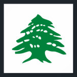 Poster Cèdre vert Liban<br><div class="desc">Montrez votre fierté en affichant cette belle affiche représentant le cèdre vert historique du drapeau national.</div>