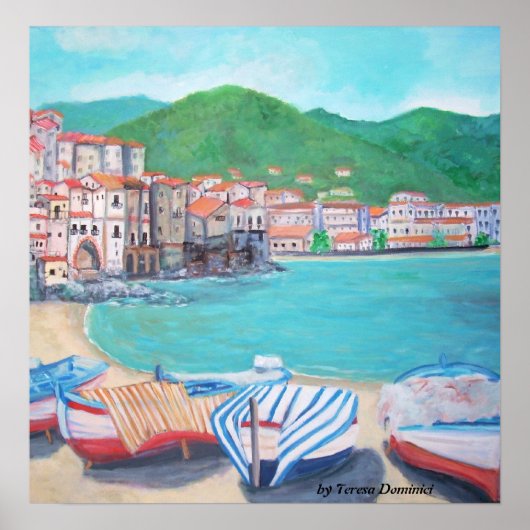 Poster Cefalu, Sicile Imprimer (Devant)
