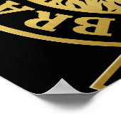 Poster Ceinture noire brésilienne Jiu-Jitsu plaquée or (Coin)