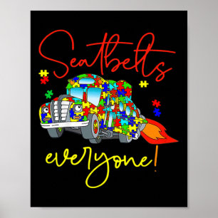 Poster Ceintures de sécurité Tout le monde Sensibilisatio