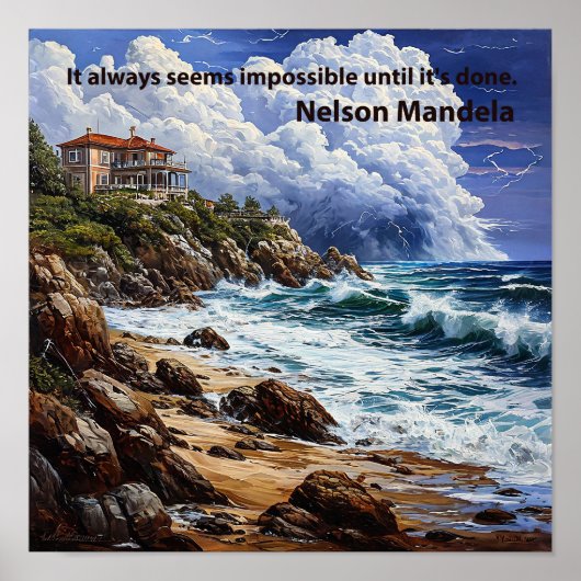 Poster Cela semble toujours impossible jusqu'à ce que ce  (Devant)