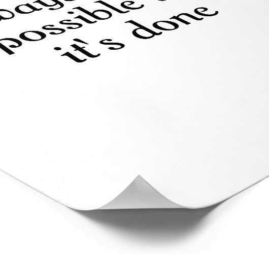 Poster cela semble toujours impossible tant que ce n'est  (Coin)