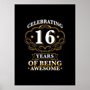 Poster Celebrating 16 Years Of Being Awesome
