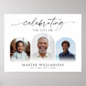 Poster Celebrating the Life 3 Photos Memorial (Devant)