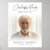 Poster Celebrating the Life Memorial Photo Welcome (Devant)