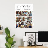 Poster Celebrating the Life of Name 21 Photo Collage (Bureau à domicile)