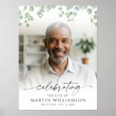 Poster Celebrating the Life Photo Botanical Welcome Sign (Devant)