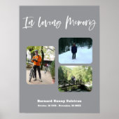 Poster Celebrating the life Three Photos Funeral (Devant)