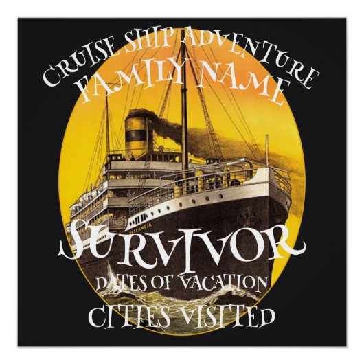 Poster Célébration Classe Grad Retrait 2024 Bateau de cro (Devant)