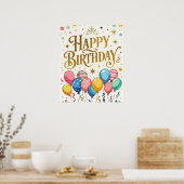 Poster Célébration d'anniversaire (Cuisine)