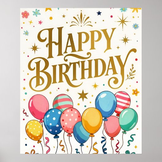 Poster Célébration d'anniversaire (Devant)