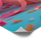 Poster Célébration d'anniversaire avec gâteau illuminé de (Coin)