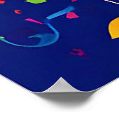 Poster Célébration d'anniversaire colorée avec des ballon (Coin)