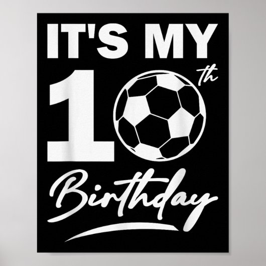 Poster Célébration d'anniversaire de 10 ans pour garçon j (Devant)