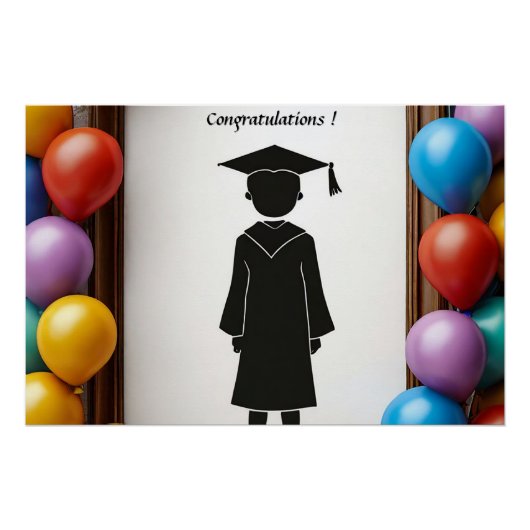 Poster 🎓 Célébration de ballons de remise des diplômes p (Devant)