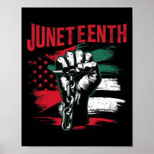 Poster Célébration de la 17ème Liberté noire Afrique Amér