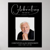 Poster Célébration de la photo de souvenir de funérailles (Devant)