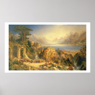 Poster Célébration de la récolte de raisins, Lac d'Orta, 