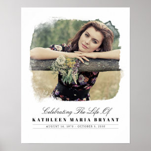 Poster Célébration de la vie avec la cérémonie funéraire