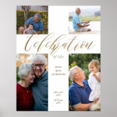 Poster Célébration de la vie Croix Photo Collage Funérail (Devant)