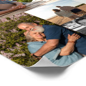 Poster Célébration de la vie Croix Photo Collage Funérail (Coin)