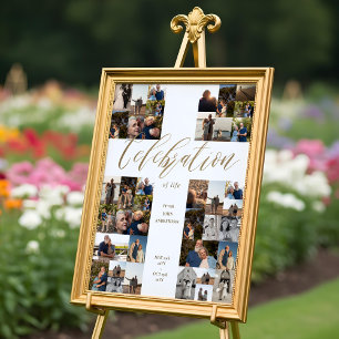 Poster Célébration de la vie Croix Photographies en colla