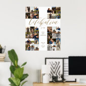 Poster Célébration de la vie Croix Photomontage Funéraill (Bureau à domicile)