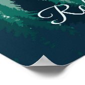 Poster Célébration de la vie dans une forêt de pins verts (Coin)