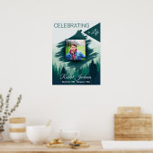 Poster Célébration de la vie dans une forêt de pins verts (Cuisine)