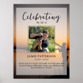 Poster Célébration de la vie de pêcheur Photo Funérailles (Devant)