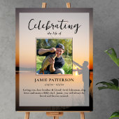 Poster Célébration de la vie de pêcheur Photo Funérailles