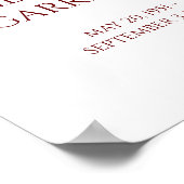 Poster Célébration de la vie élégante en rouge Photo de c (Coin)