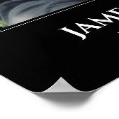 Poster Célébration de la vie en noir et blanc avec funéra (Coin)