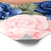 Poster Célébration de la vie en or bleu Panneau de funéra (Coin)