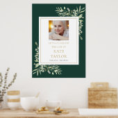 Poster Célébration de la vie en photo de verdure émeraude (Cuisine)