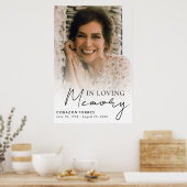 Poster Célébration de la vie en souvenir affectueux Photo (Cuisine)