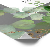 Poster Célébration de la vie florale blanche (Coin)