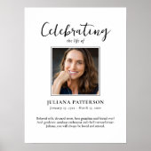 Poster Célébration de la vie Grande photo Bienvenue funér (Devant)