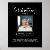 Poster Célébration de la vie Grande photo Bienvenue funér (Devant)