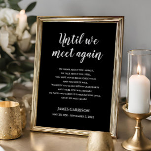 Poster Célébration de la vie jusqu'à ce que nous nous ren