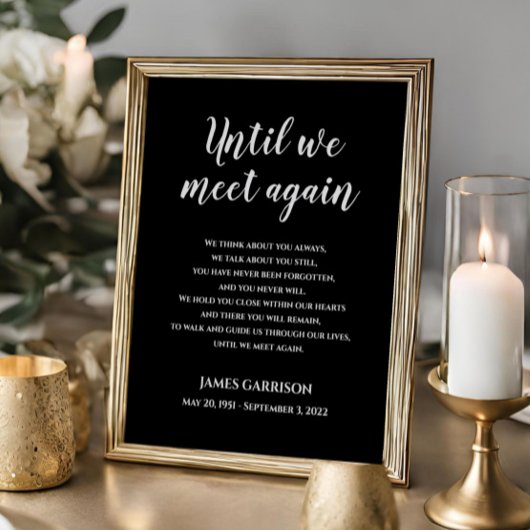 Poster Célébration de la vie jusqu'à ce que nous nous ren