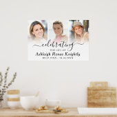 Poster Célébration de la vie Mémorial 3 bannière photo (Cuisine)