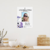 Poster Célébration de la vie Obsèques florales (Cuisine)