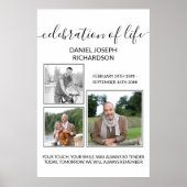 Poster Célébration de la vie Photo Collage Mémorial Verse (Devant)